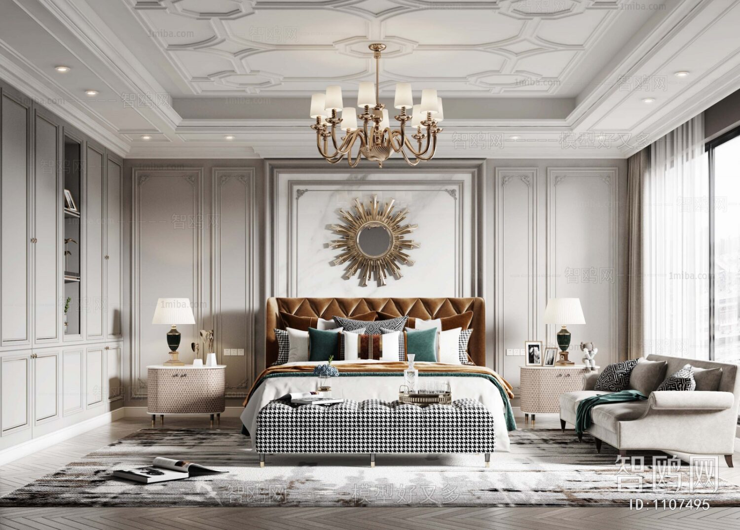 3D Interior Model Bed Room Scene 3dsmax 2311014