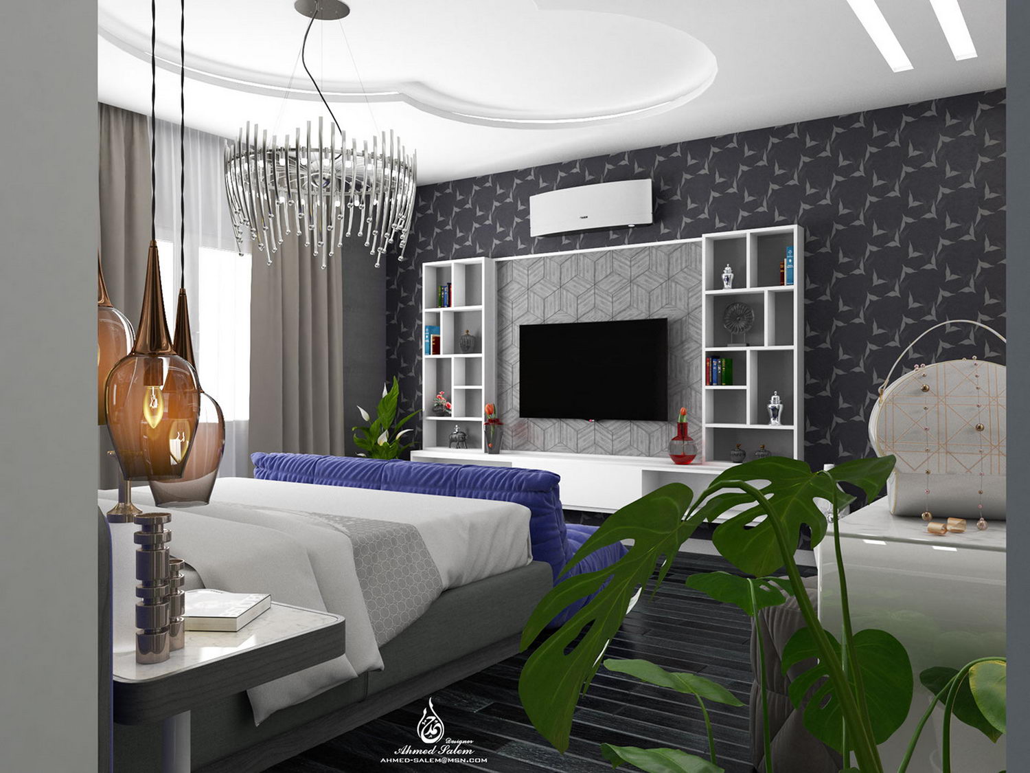 3D Interior Model Bed Room Scene 3dsmax 2311089