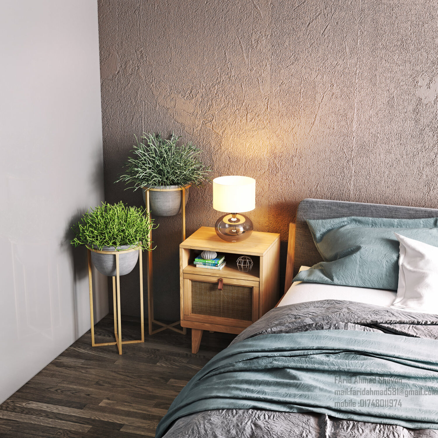 3D Interior Model Bed Room Scene 3dsmax 2311096