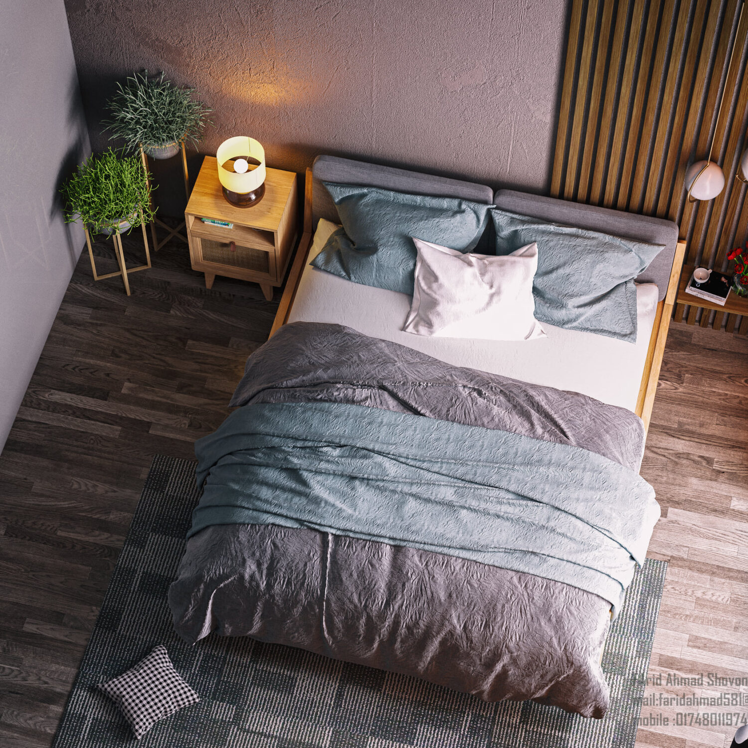 3D Interior Model Bed Room Scene 3dsmax 2311096