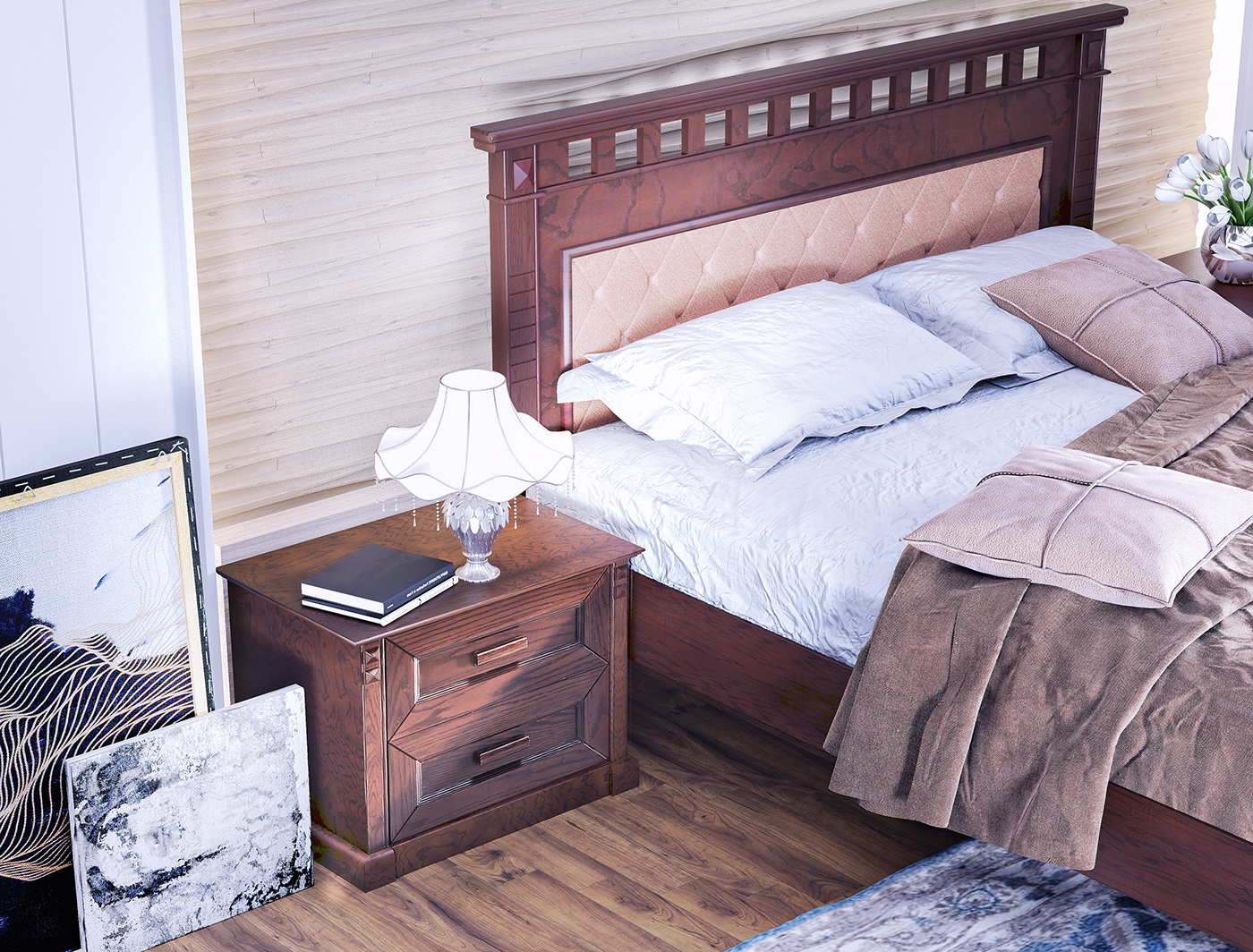 3D Interior Model Bed Room Scene 3dsmax 2311106