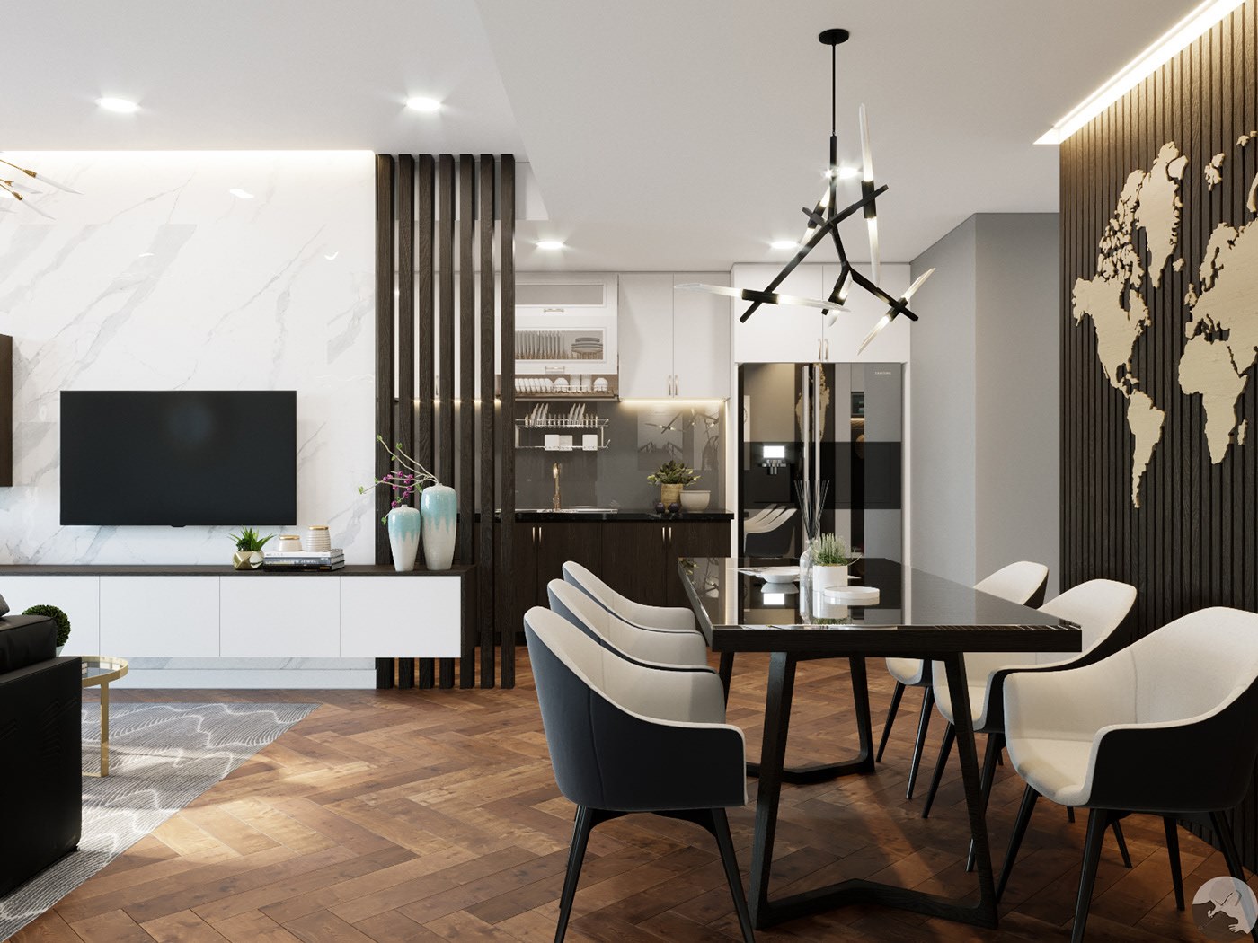 3D Interior Apartment Scene 3dsmax 2411225