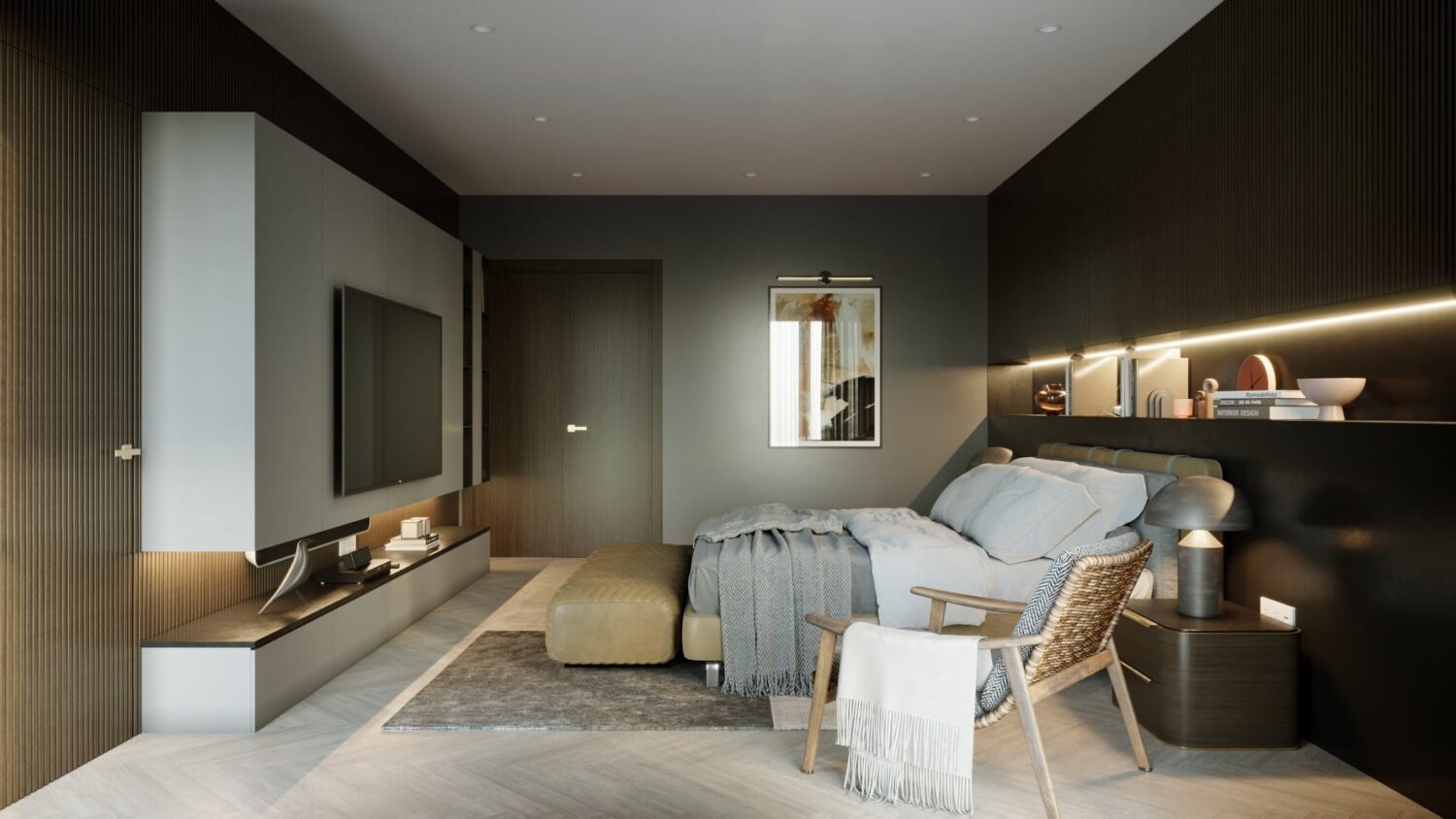 3D Interior Model Bed Room Scene 3dsmax 2312021