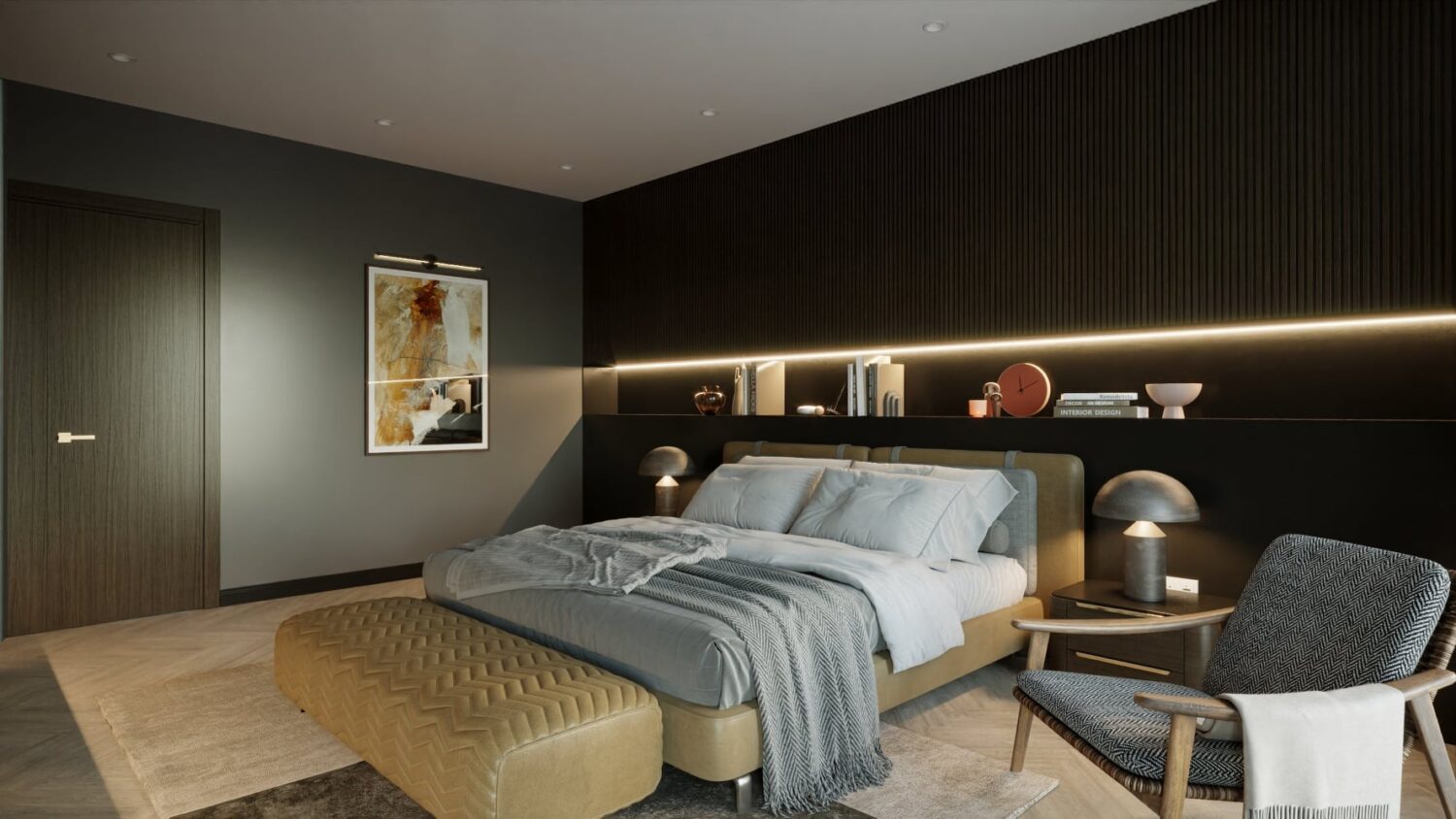 3D Interior Model Bed Room Scene 3dsmax 2312021