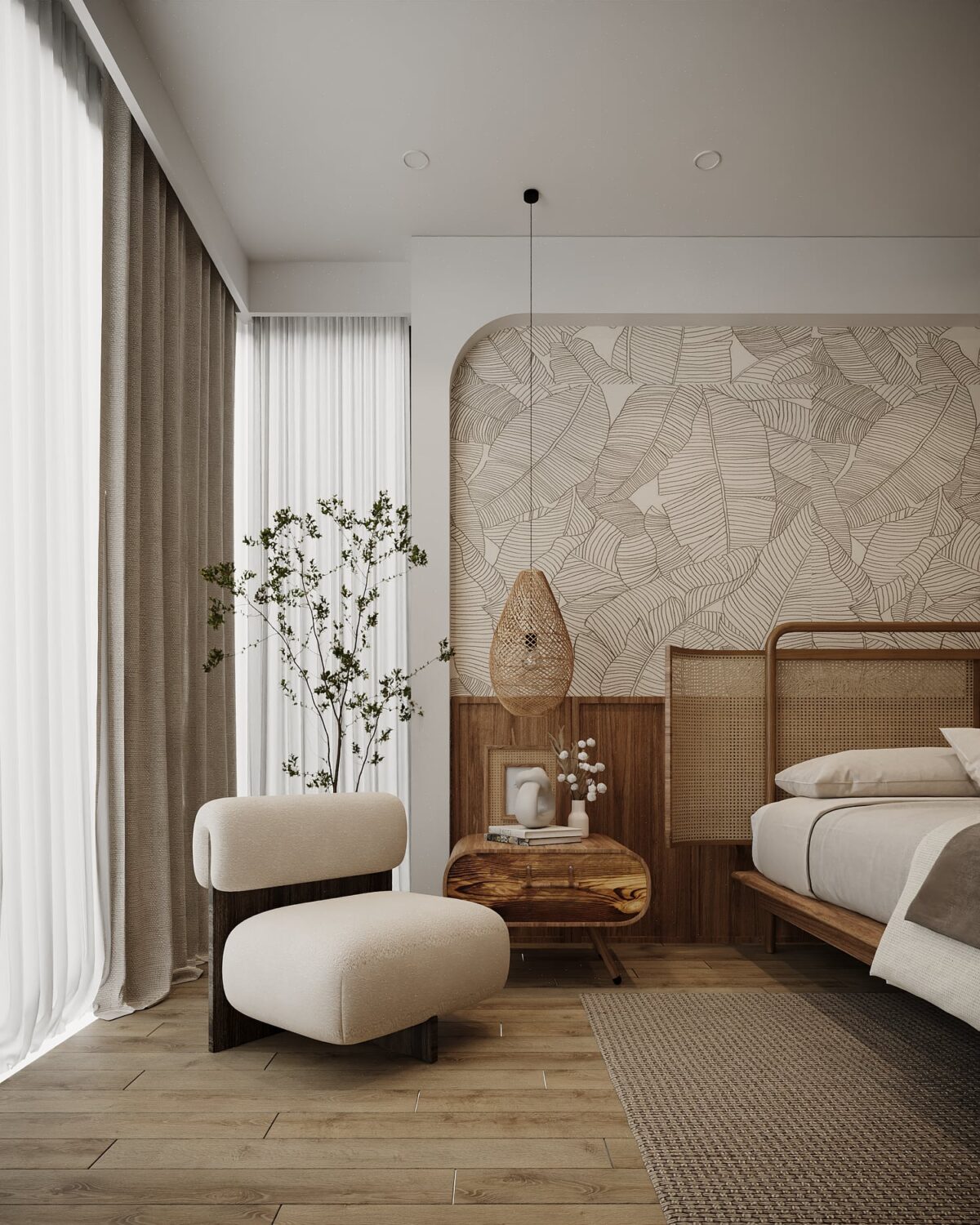 3D Interior Model Bed Room Scene 3dsmax 2312111