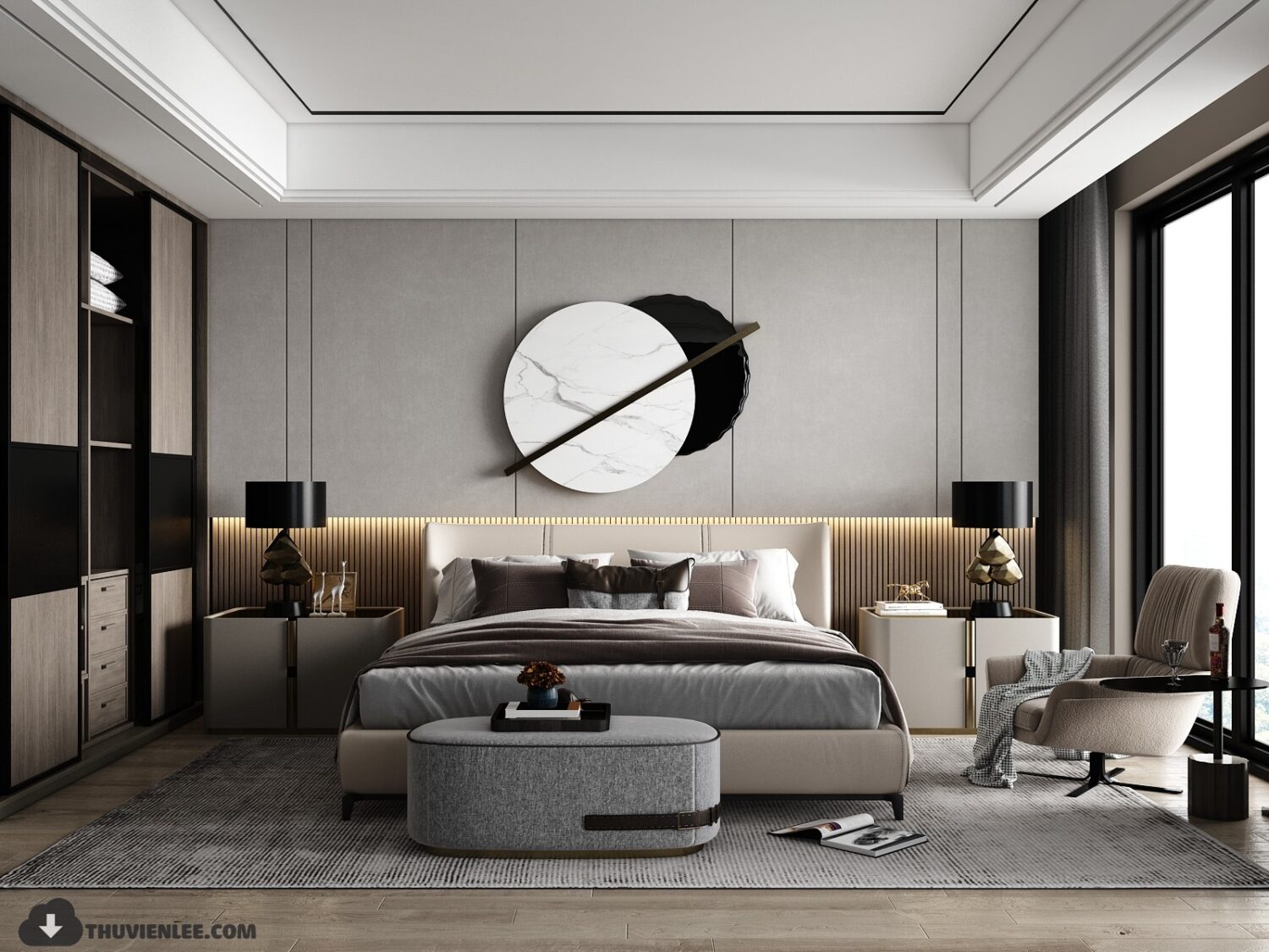 3D Interior Model Bed Room Scene 3dsmax 2312376