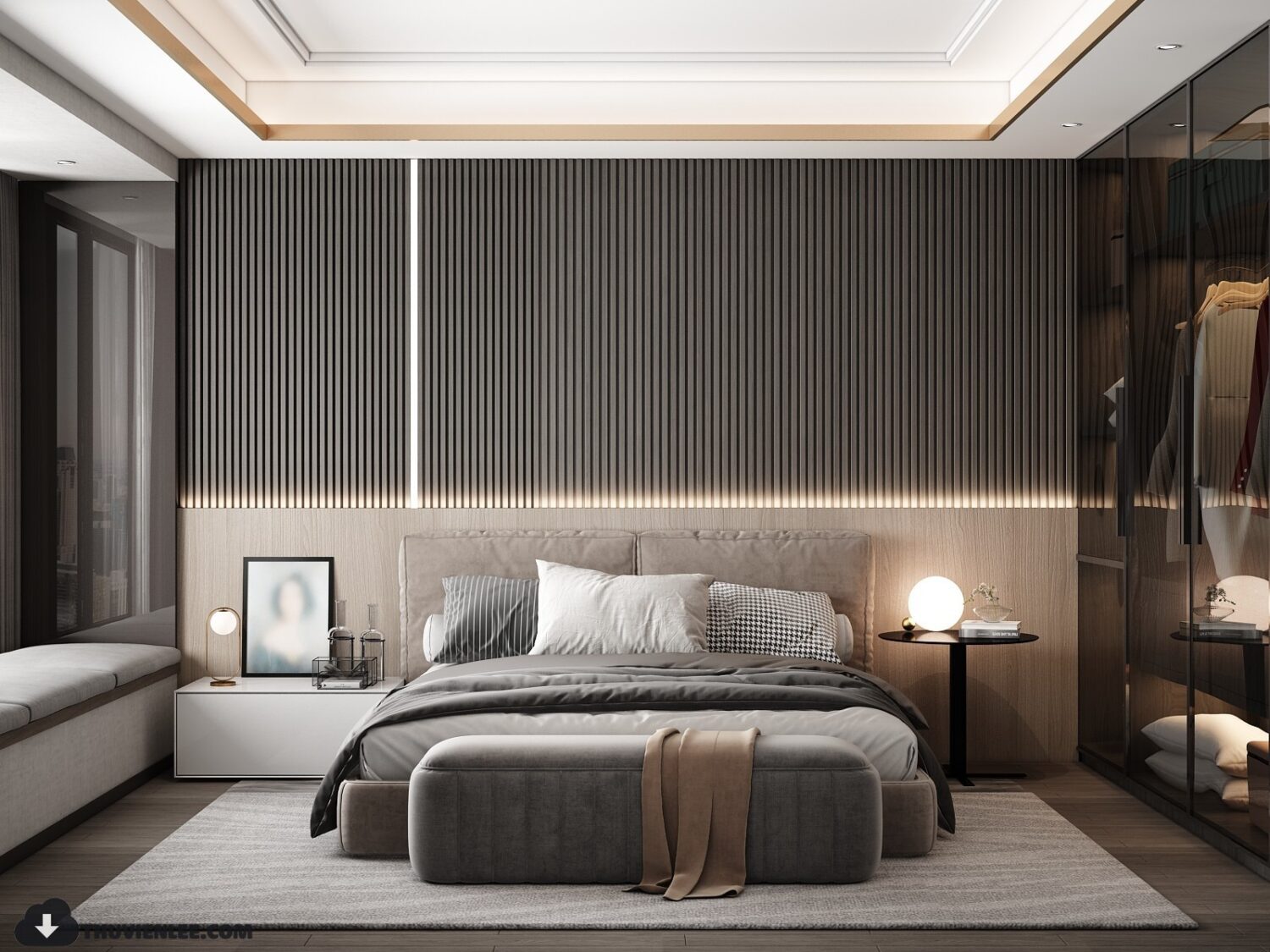 3D Interior Model Bed Room Scene 3dsmax 2312414