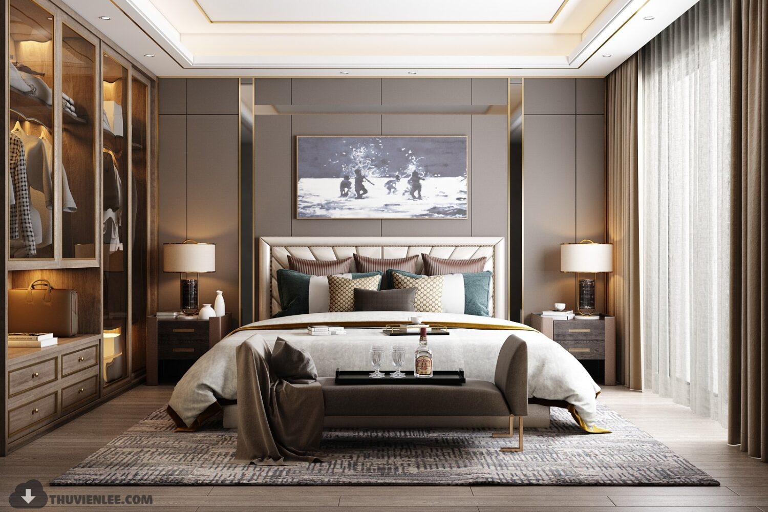 3D Interior Model Bed Room Scene 3dsmax 2312439