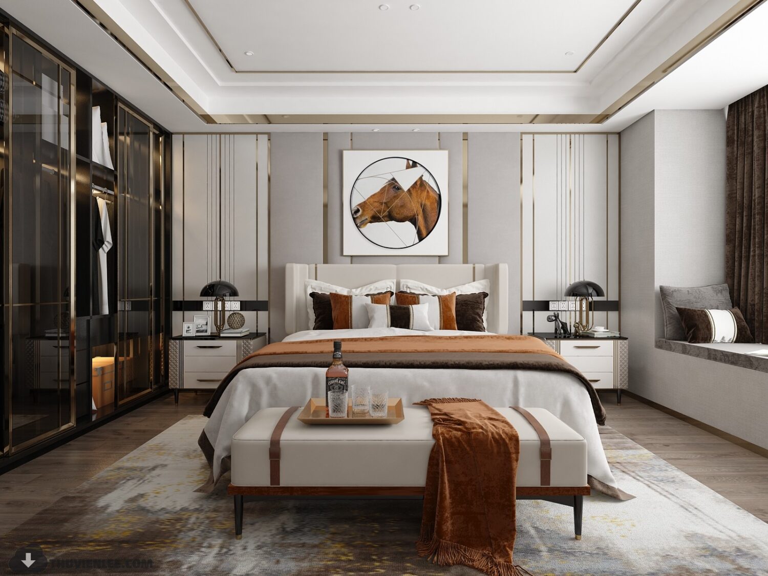 3D Interior Model Bed Room Scene 3dsmax 2312442