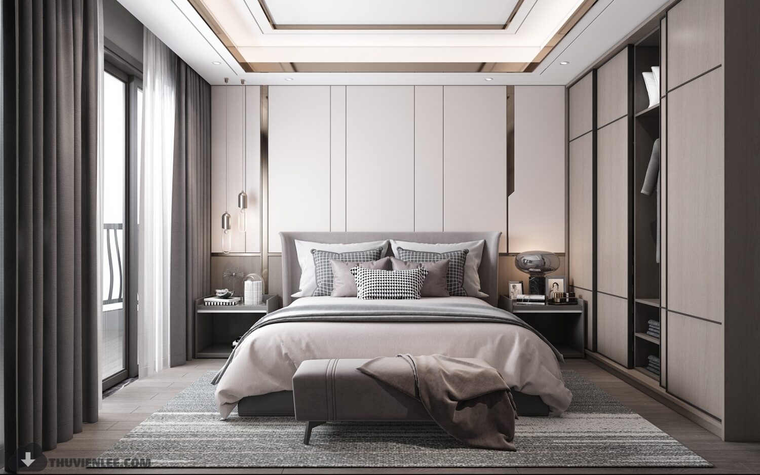 3D Interior Model Bed Room Scene 3dsmax 2312444