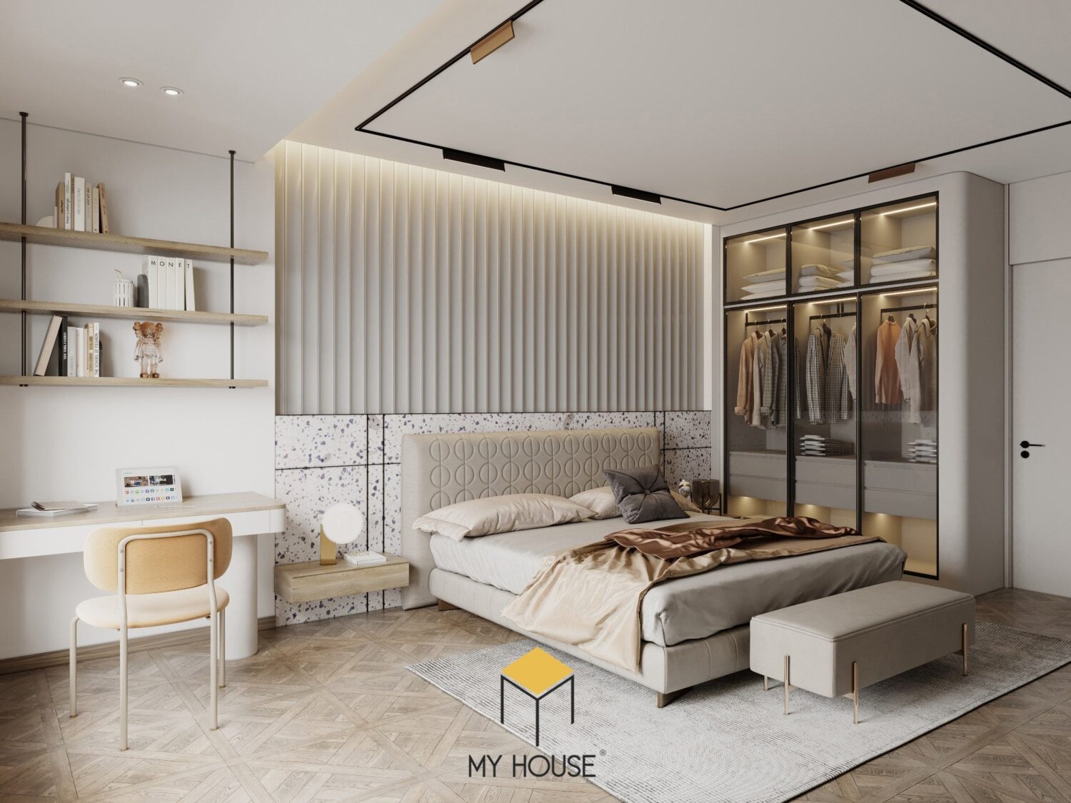 3D Interior Model Bed Room Scene 3dsmax 2312453
