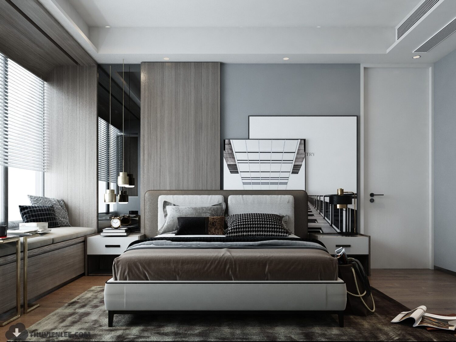 3D Interior Model Bed Room Scene 3dsmax 2312455