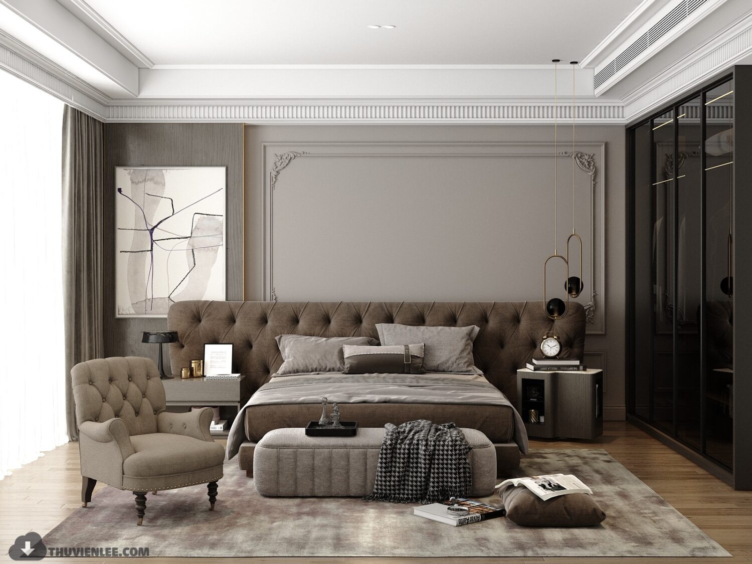 3D Interior Model Bed Room Scene 3dsmax 2312459