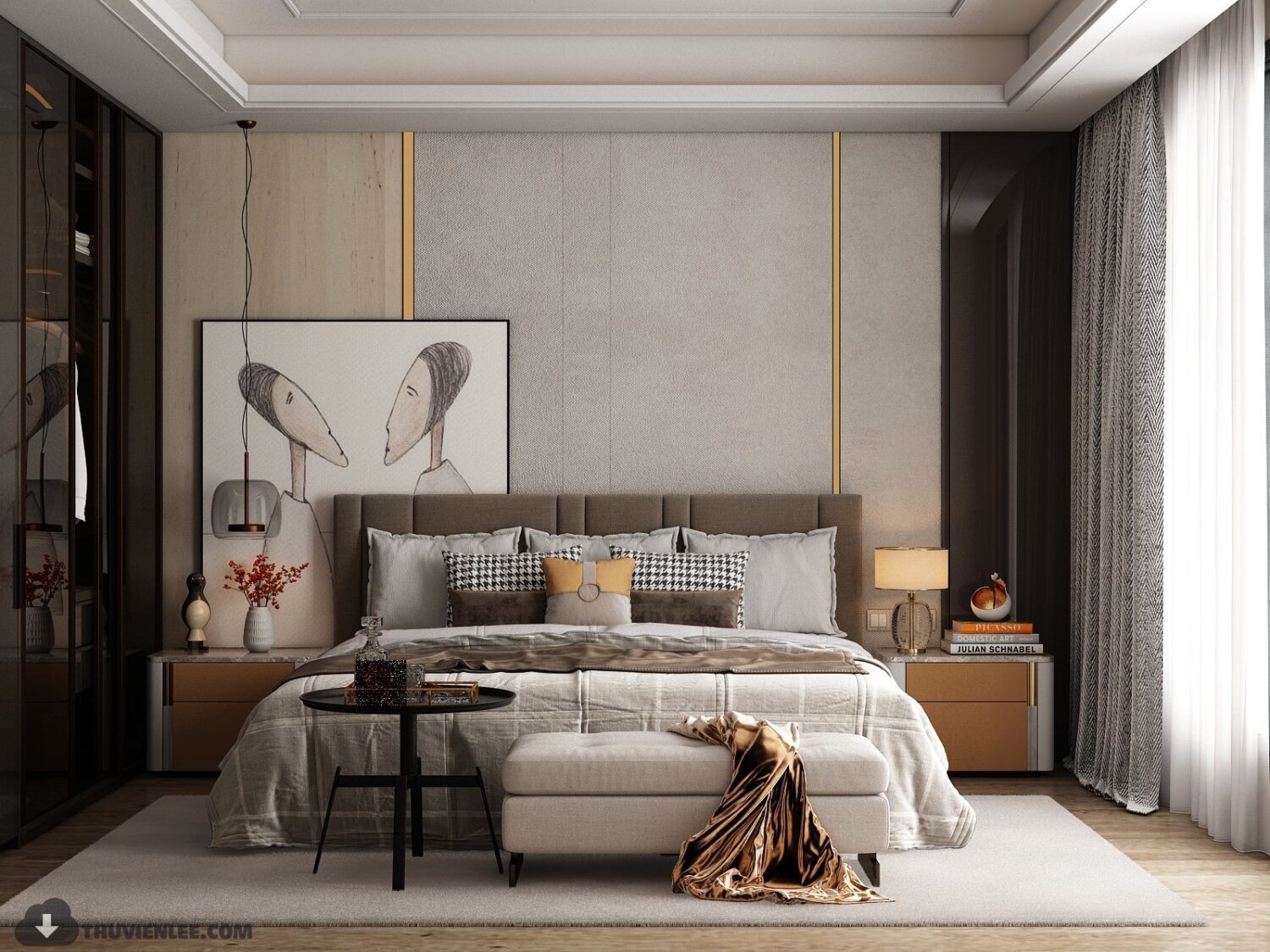 3D Interior Model Bed Room Scene 3dsmax 2412466