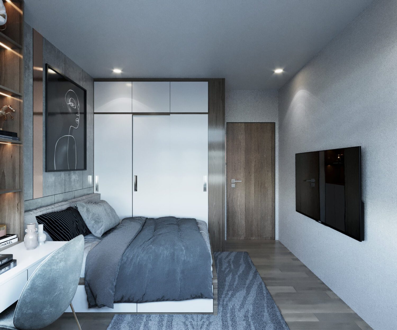 3D Interior Model Bed Room Scene 3dsmax 2412471