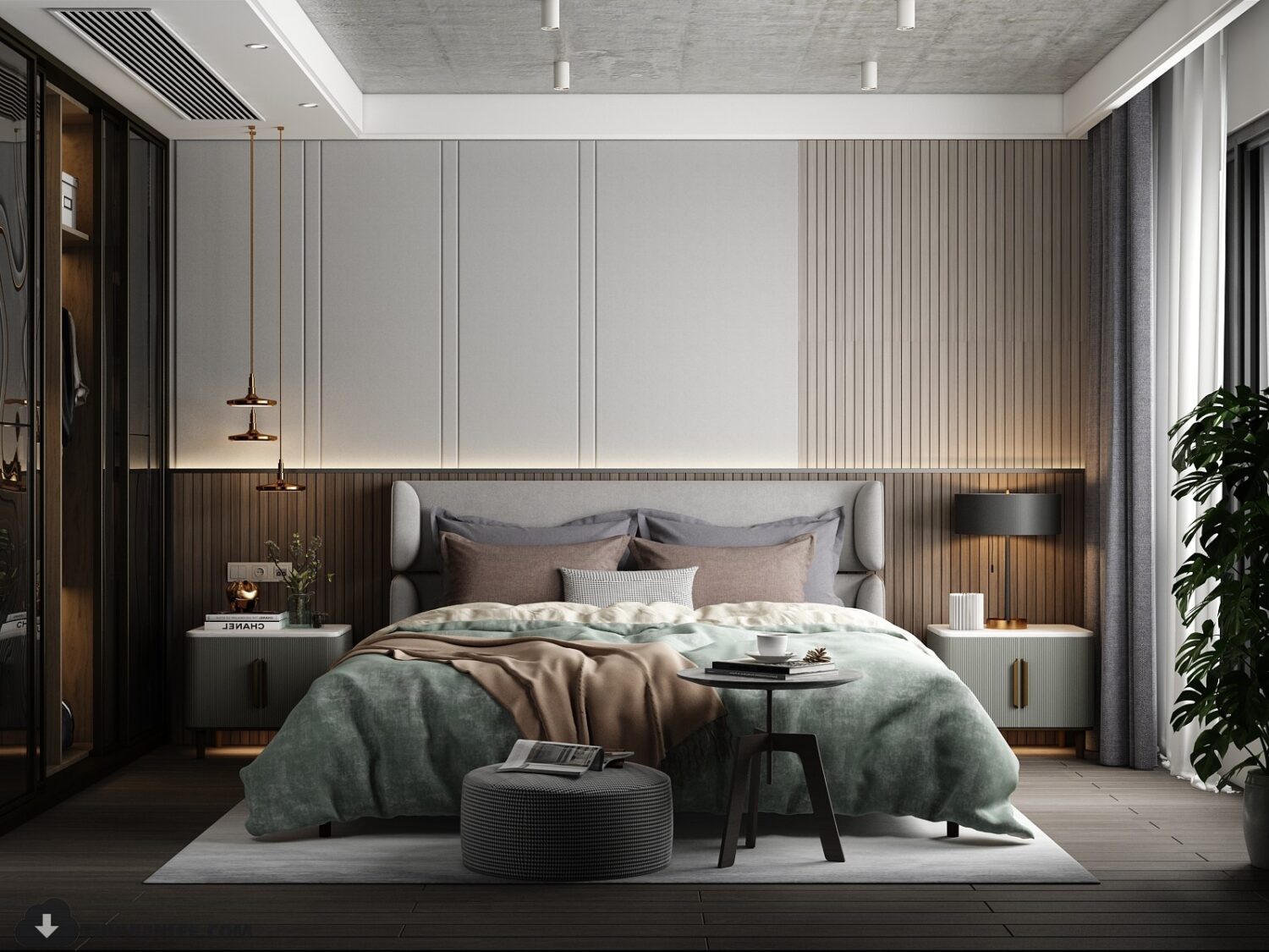 3D Interior Model Bed Room Scene 3dsmax 2412488