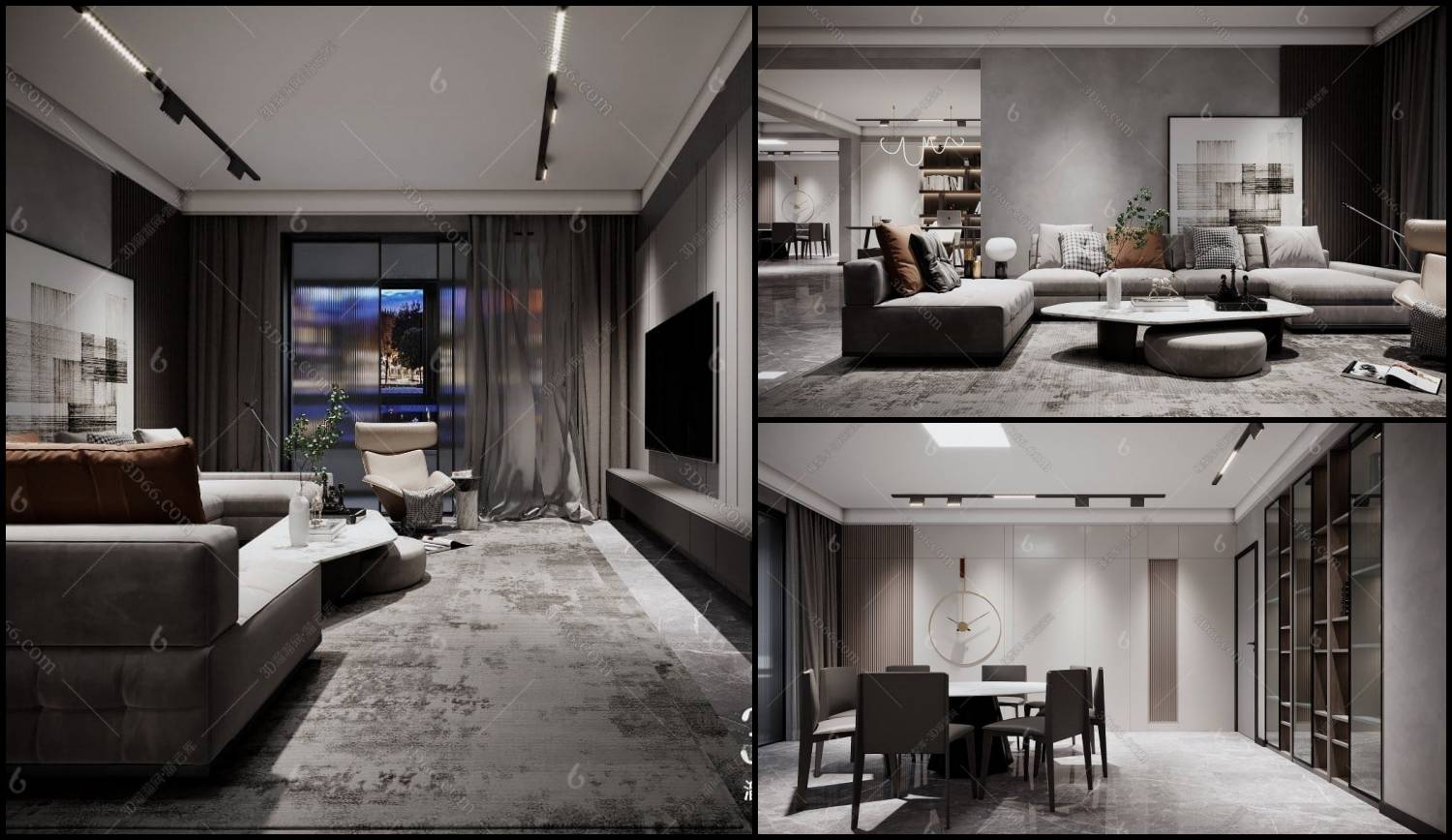 3D Interior Model Living room Scene 3dsmax 2411021