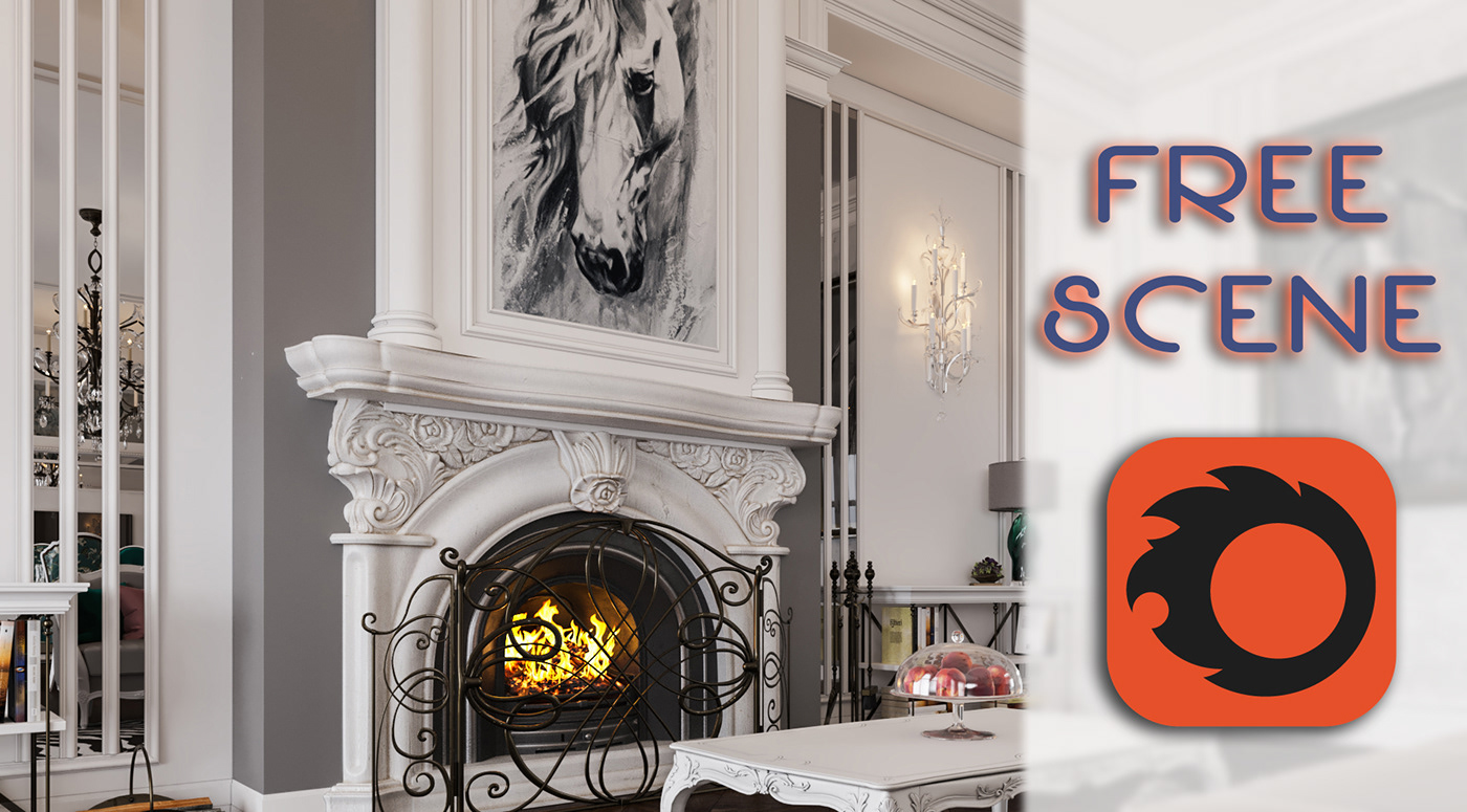 3D Interior Model Living room Scene 3dsmax 2411097