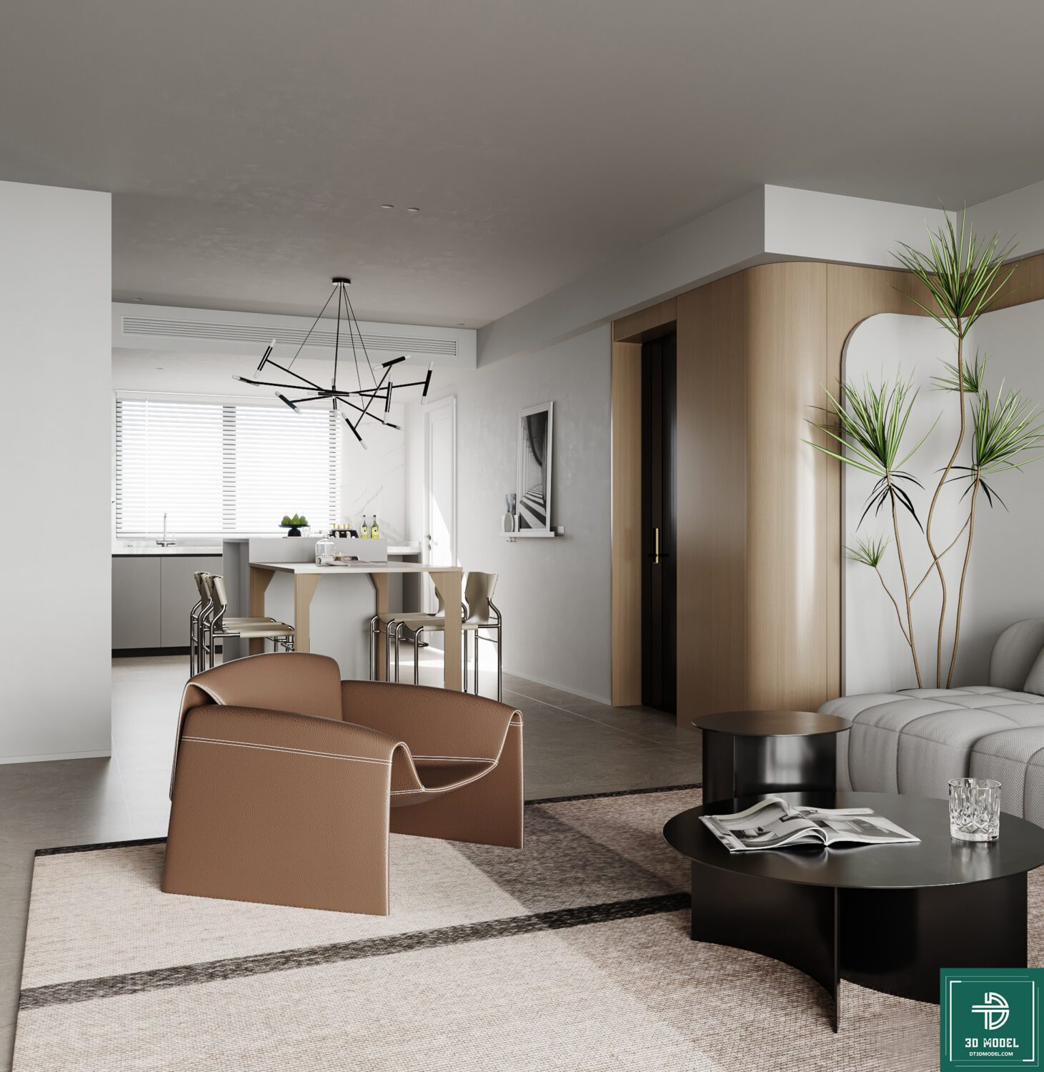 3D Interior Model Living room Scene 3dsmax 2411218