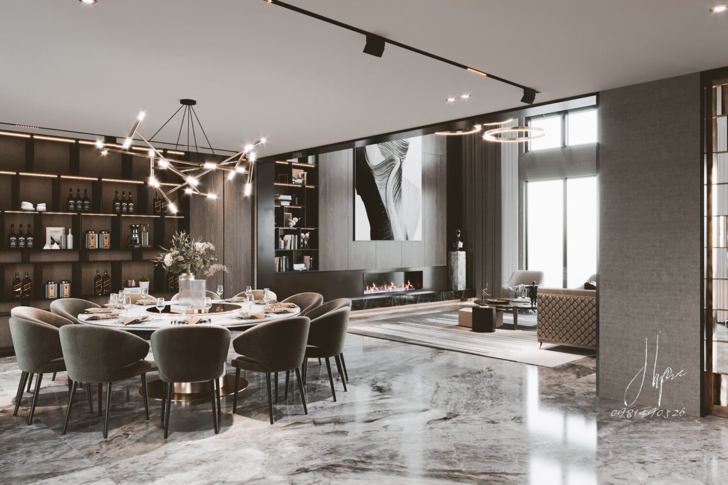 3D Interior Model Living room Scene 3dsmax 2412295