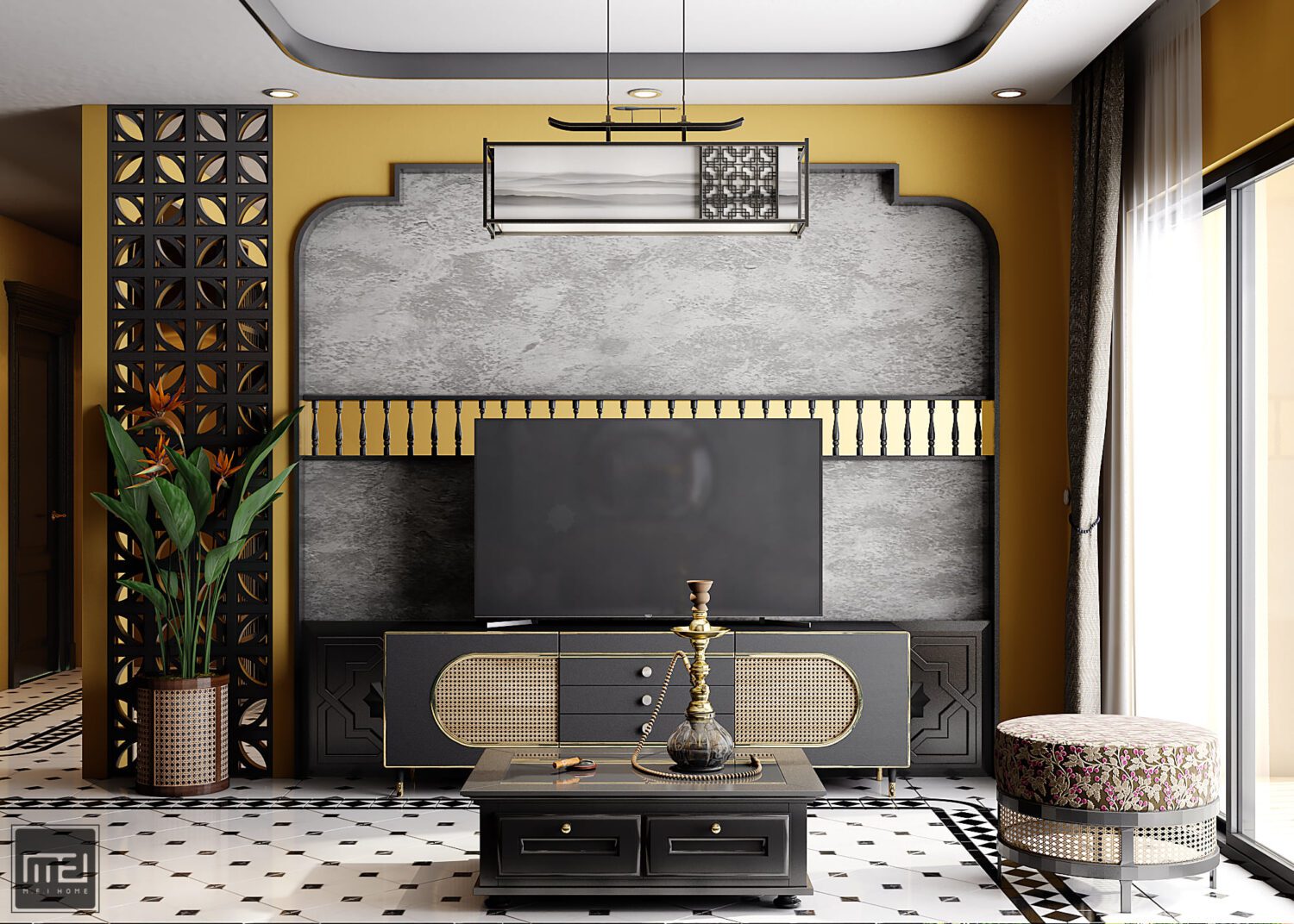 3D Interior Model Living room Scene 3dsmax 2412388