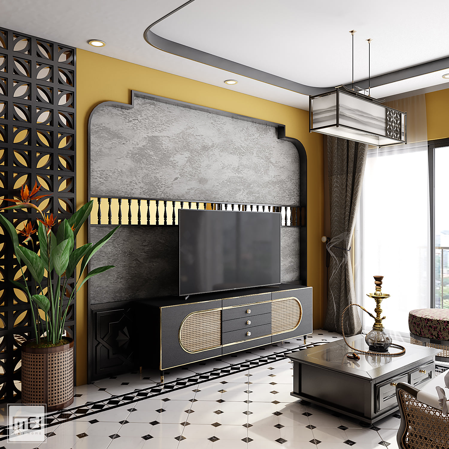 3D Interior Model Living room Scene 3dsmax 2412388