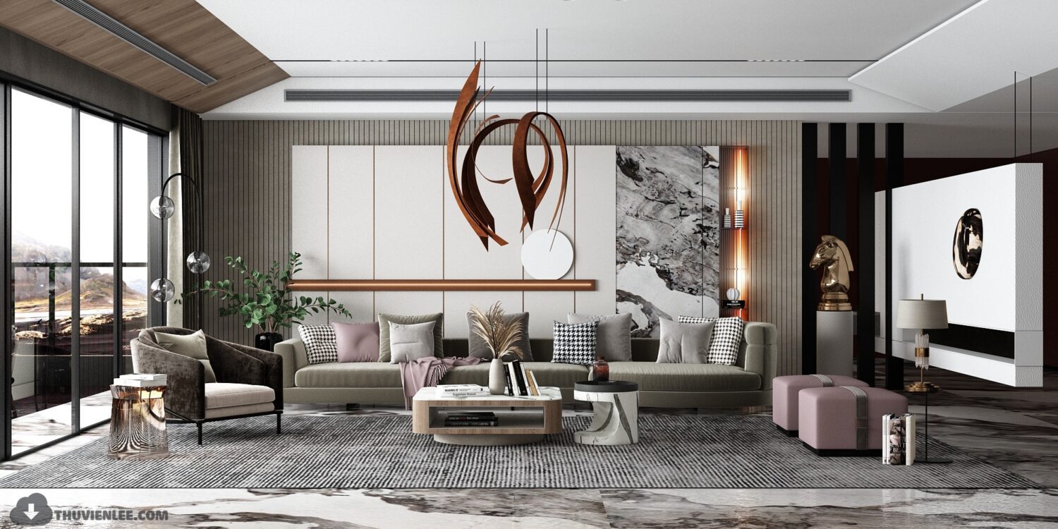 3D Interior Model Living room Scene 3dsmax 2412410