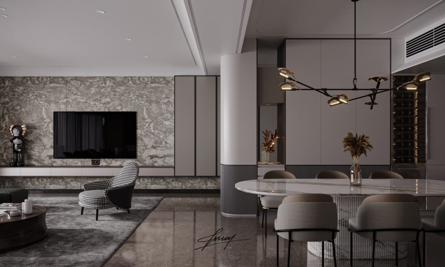 3D Interior Model Living room Scene 3dsmax 2412497