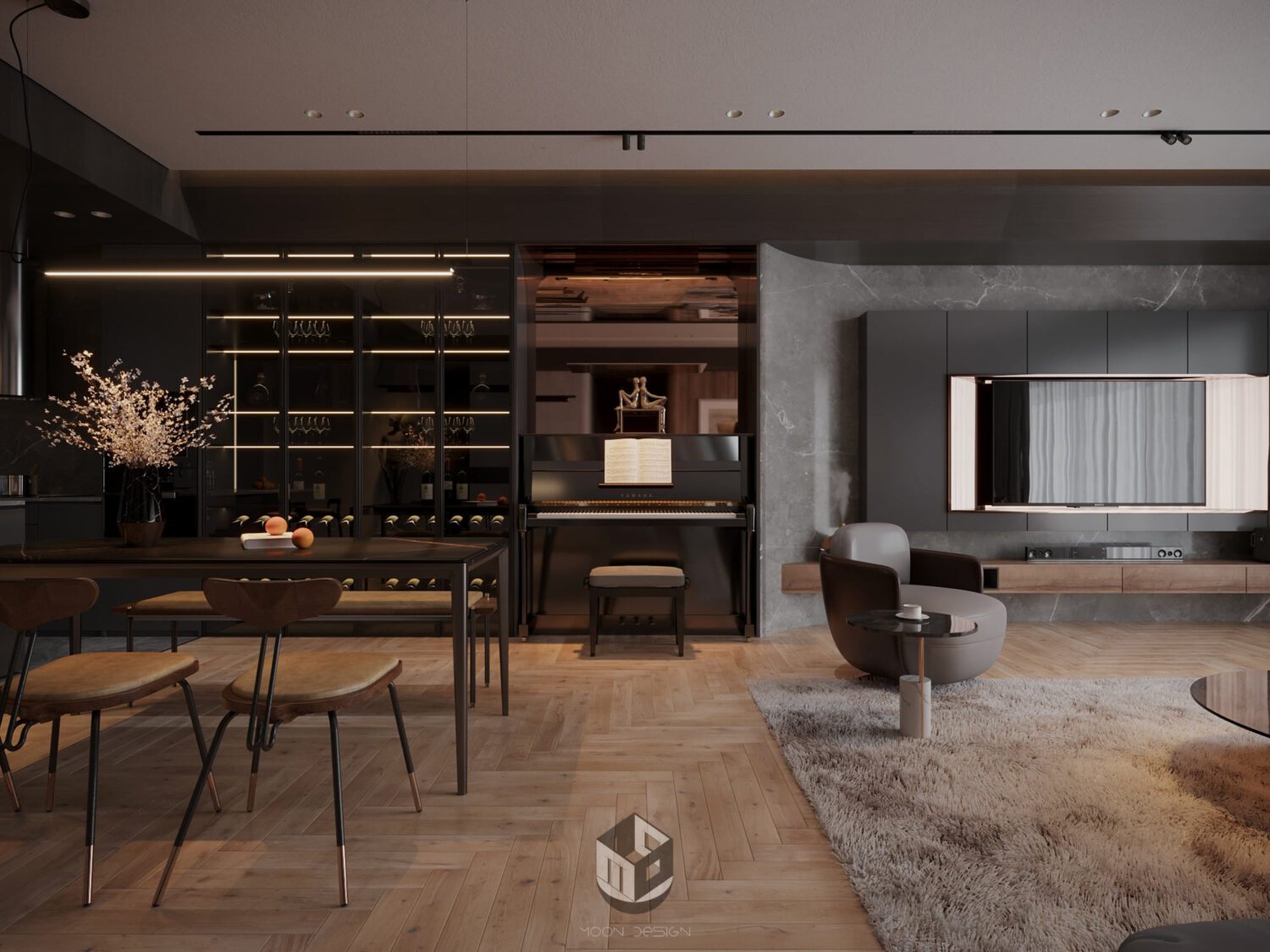 3D Interior Model Living room Scene 3dsmax 2412502