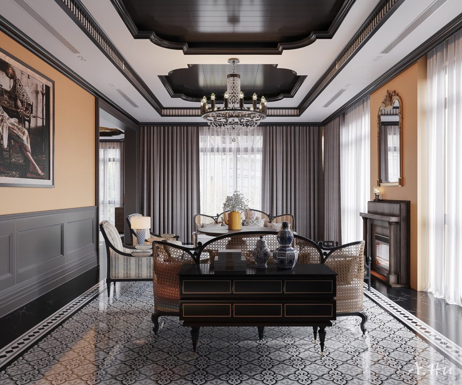 3D Interior Model Living room Scene 3dsmax 2412507