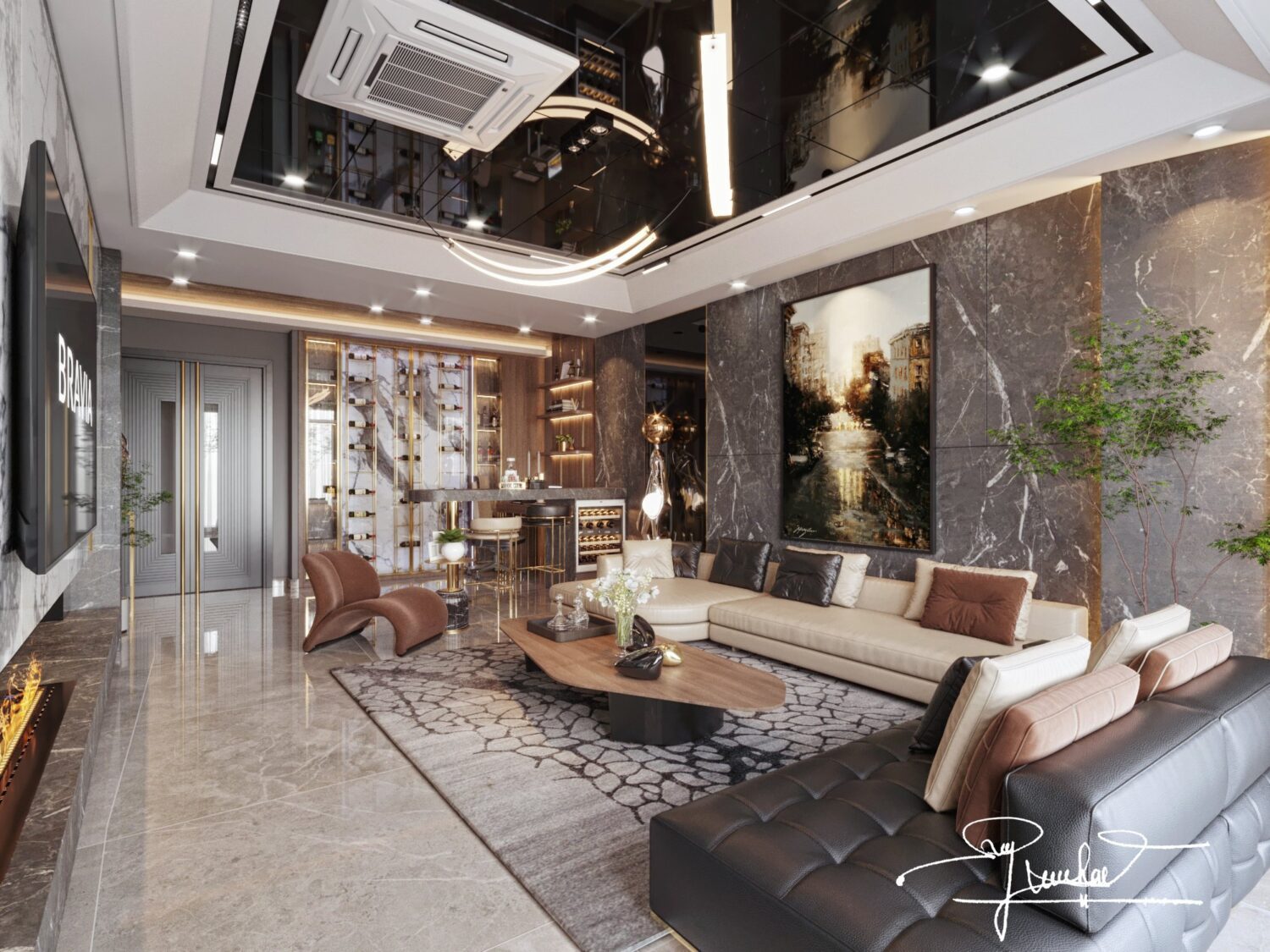 3D Interior Model Living room Scene 3dsmax 2412618