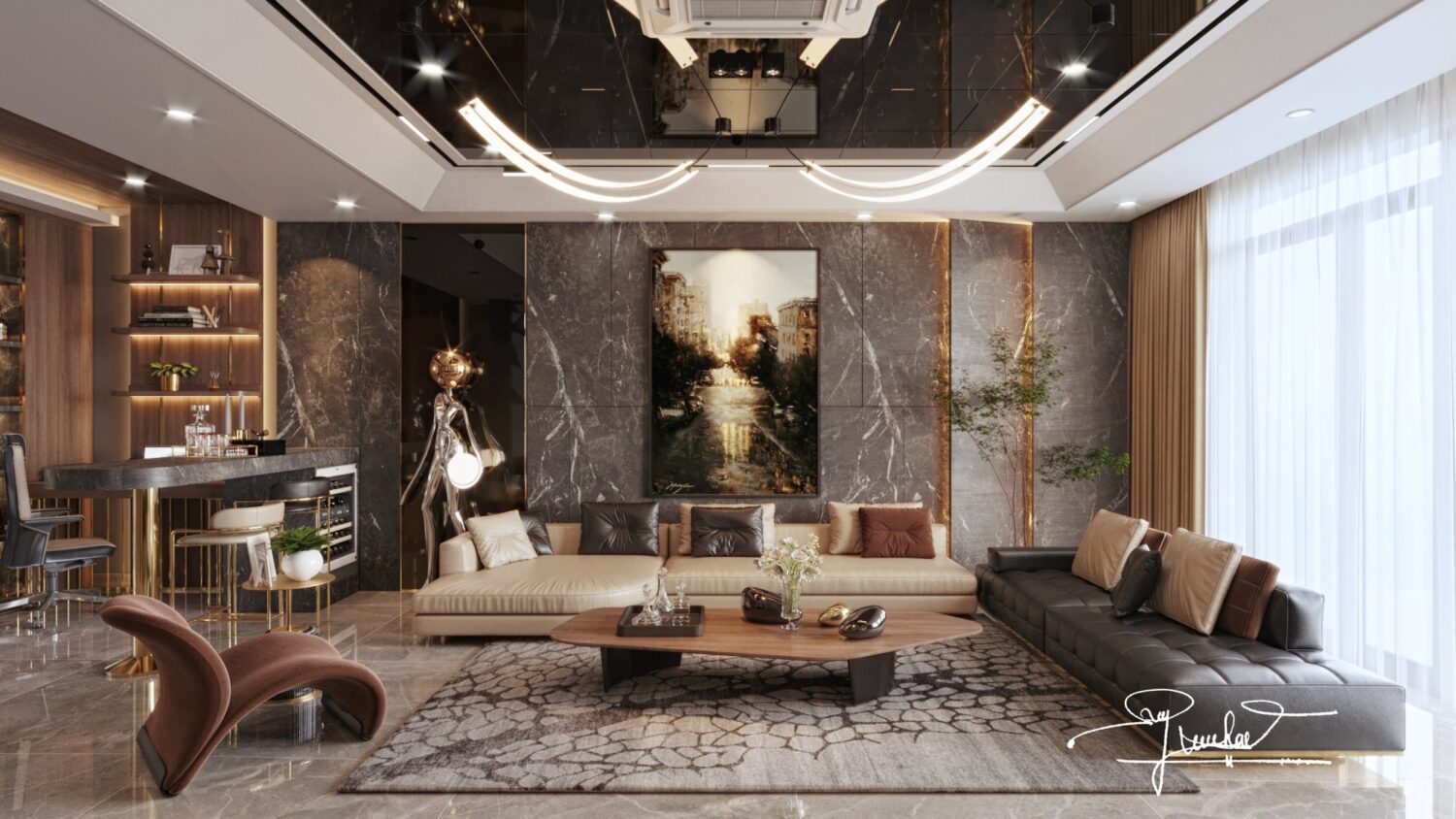 3D Interior Model Living room Scene 3dsmax 2412618