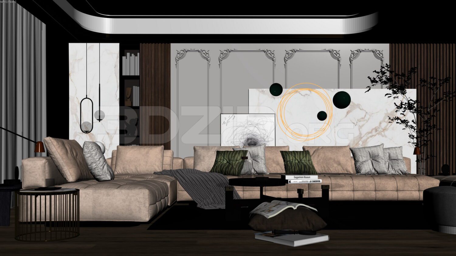 3D Interior Model Living room Scene 3dsmax 2411251
