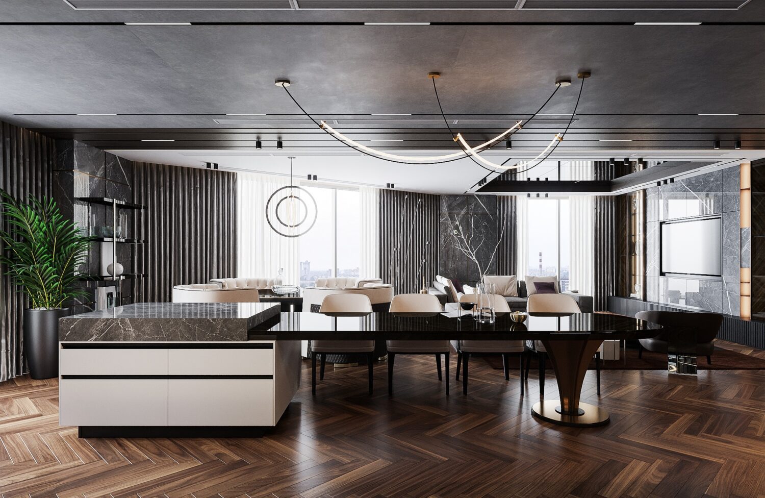 3D Interior Model Living room Scene 3dsmax 2412770