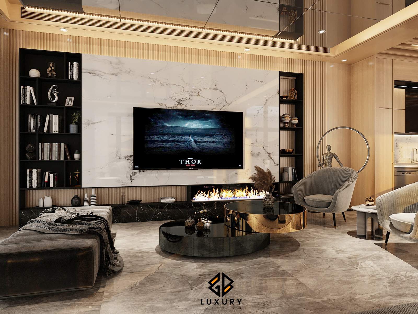 3D Interior Model Living room Scene 3dsmax 2412775
