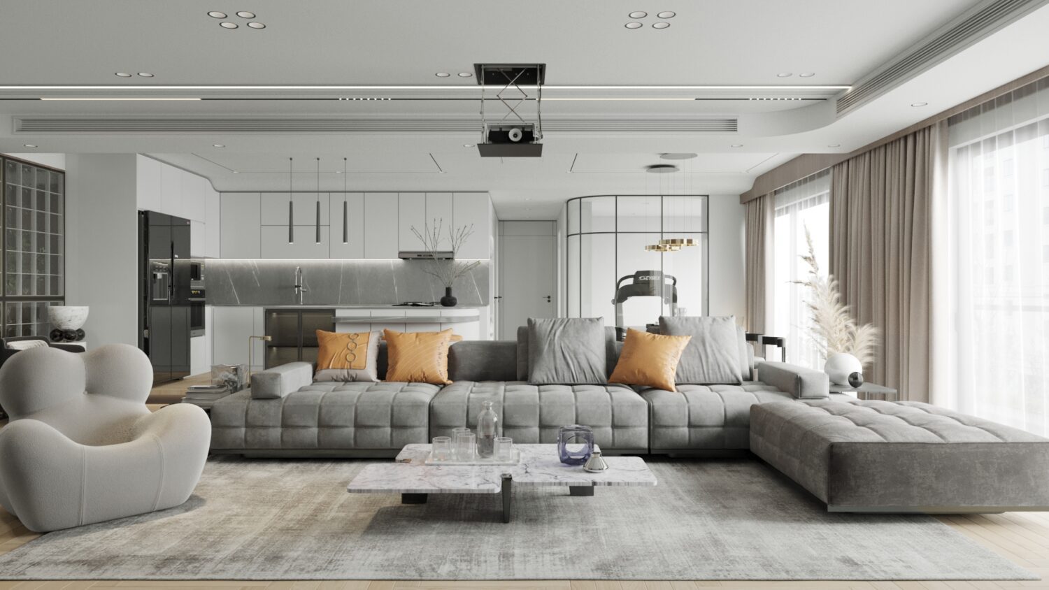 3D Interior Model Living room Scene 3dsmax 2412780