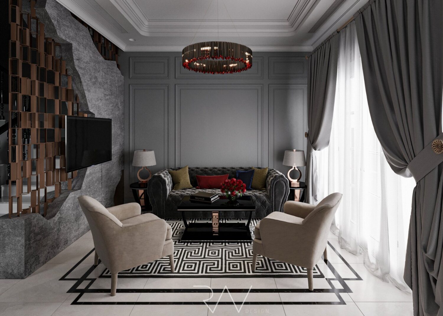 3D Interior Model Living room Scene 3dsmax 2412781