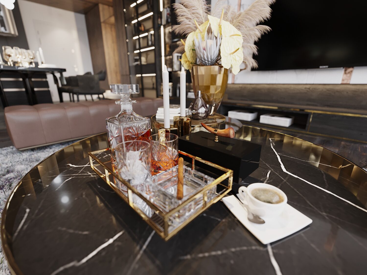 3D Interior Model Living room Scene 3dsmax 2412795