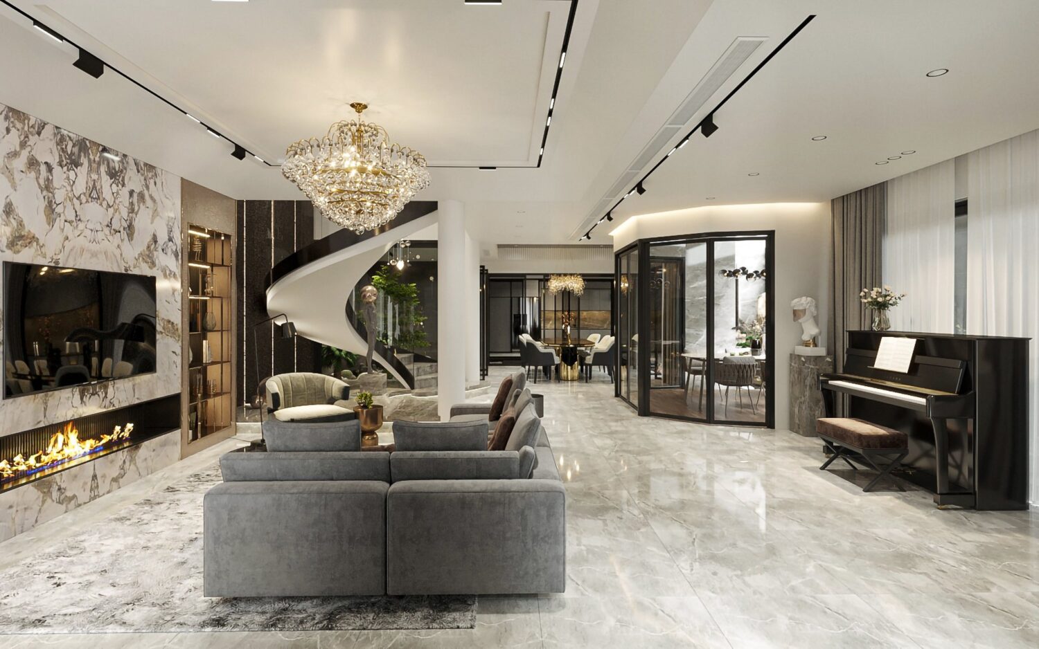 3D Interior Model Living room Scene 3dsmax 2412818