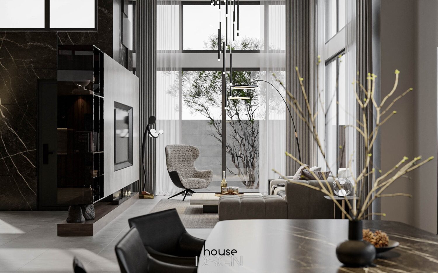 3D Interior Model Living room Scene 3dsmax 2412859