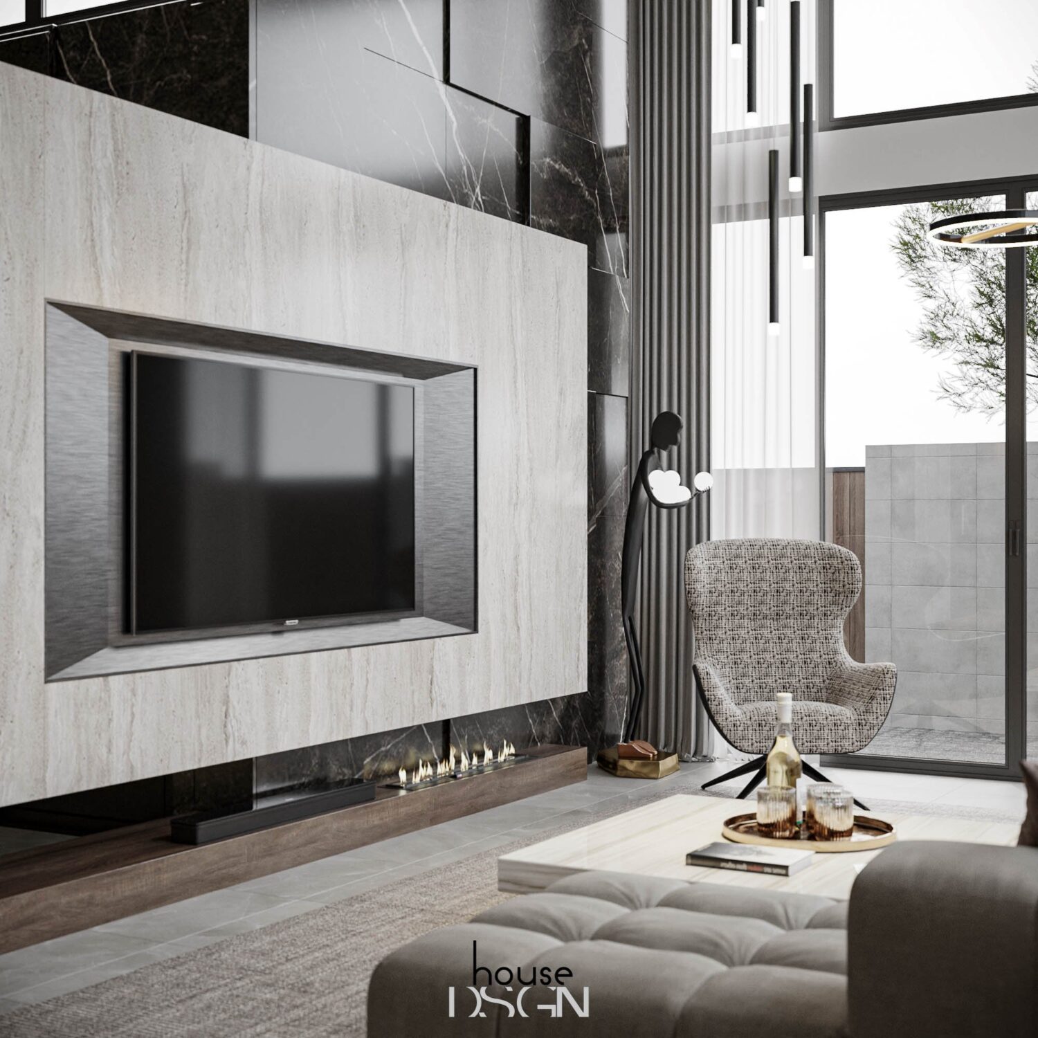 3D Interior Model Living room Scene 3dsmax 2412859
