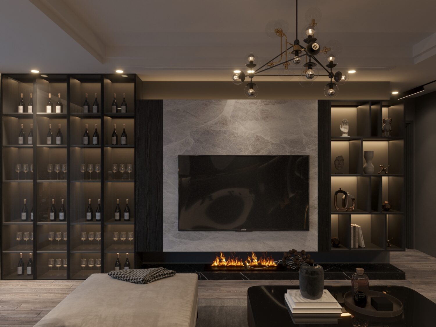 3D Interior Model Living room Scene 3dsmax 2412873