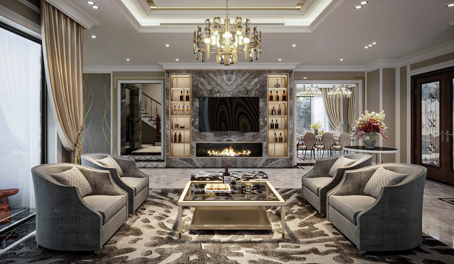 3D Interior Model Living room Scene 3dsmax 2412891