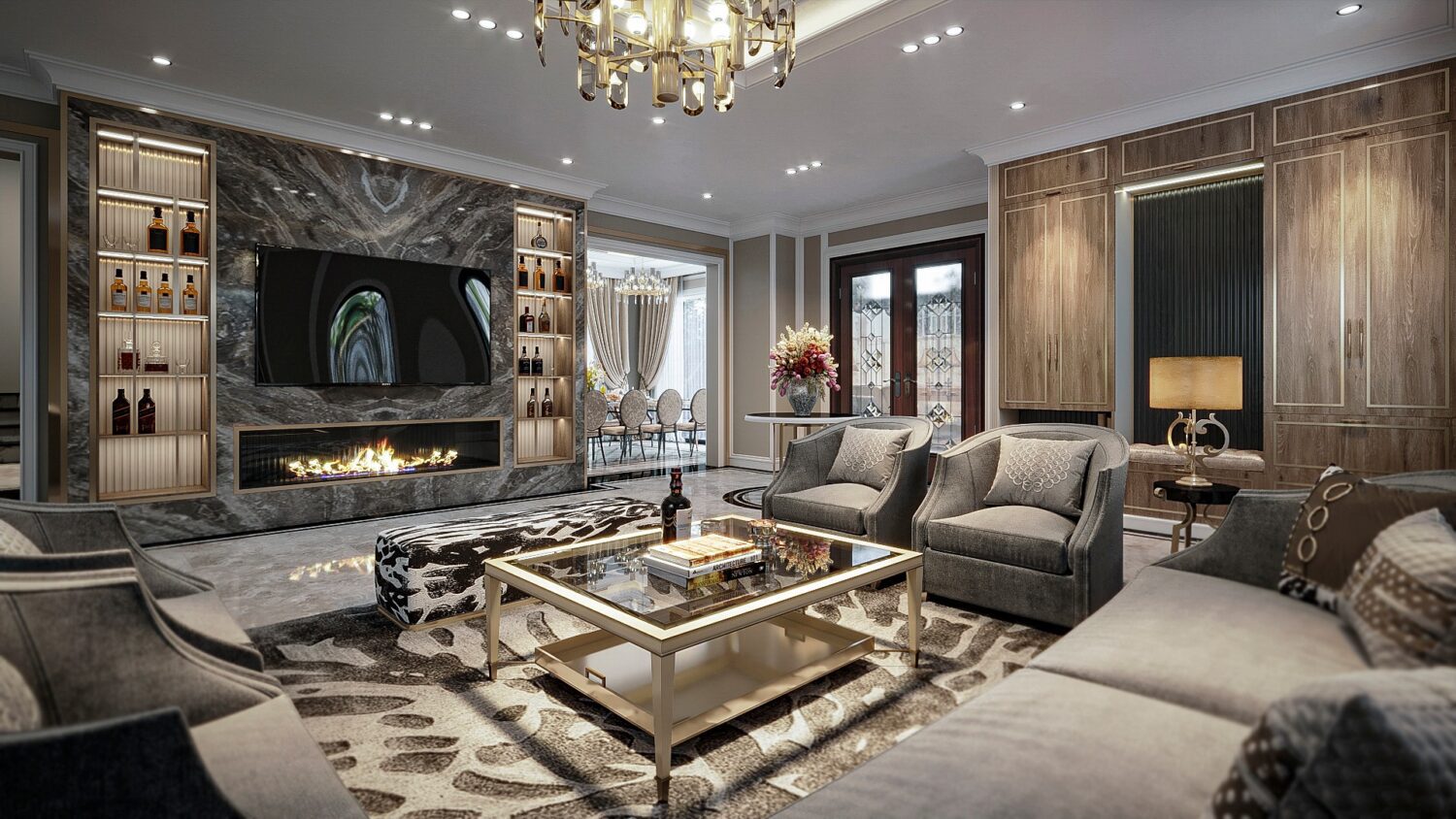 3D Interior Model Living room Scene 3dsmax 2412891